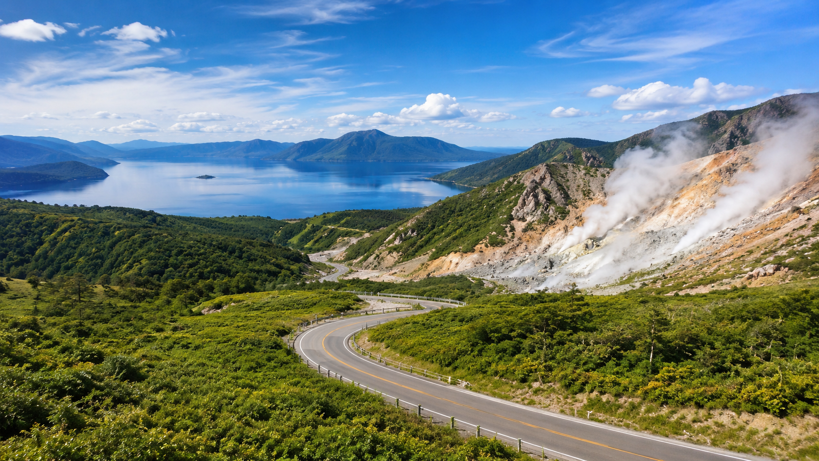 硫磺山、摩周湖與屈斜路湖