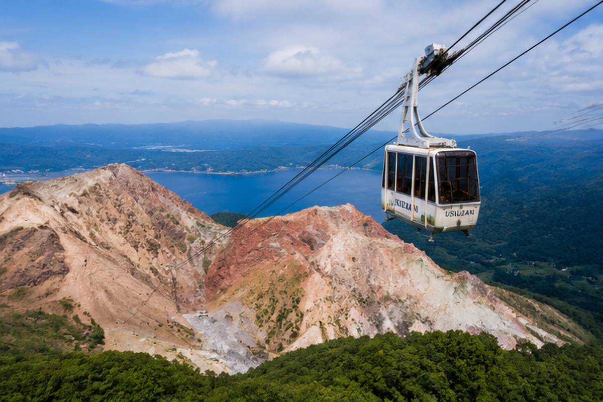 有珠山纜車與昭和新山